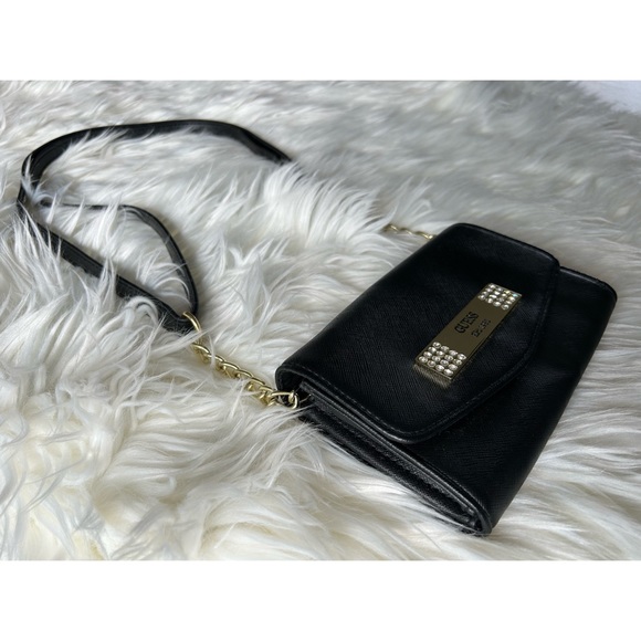 GUESS | black and gold shoulder bag/ wallet - Picture 10 of 11